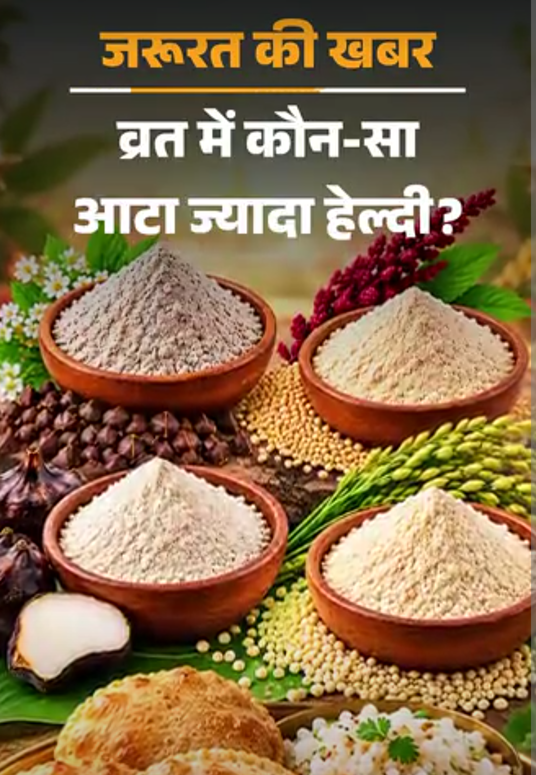 जरूरत की खबर- व्रत में कौन सा आटा ज्यादा हेल्दी:कुट्टू, सिंघाड़ा, राजगिरा या समा, न्यूट्रिशनिस्ट से जानें इनके हेल्थ बेनिफिट्स