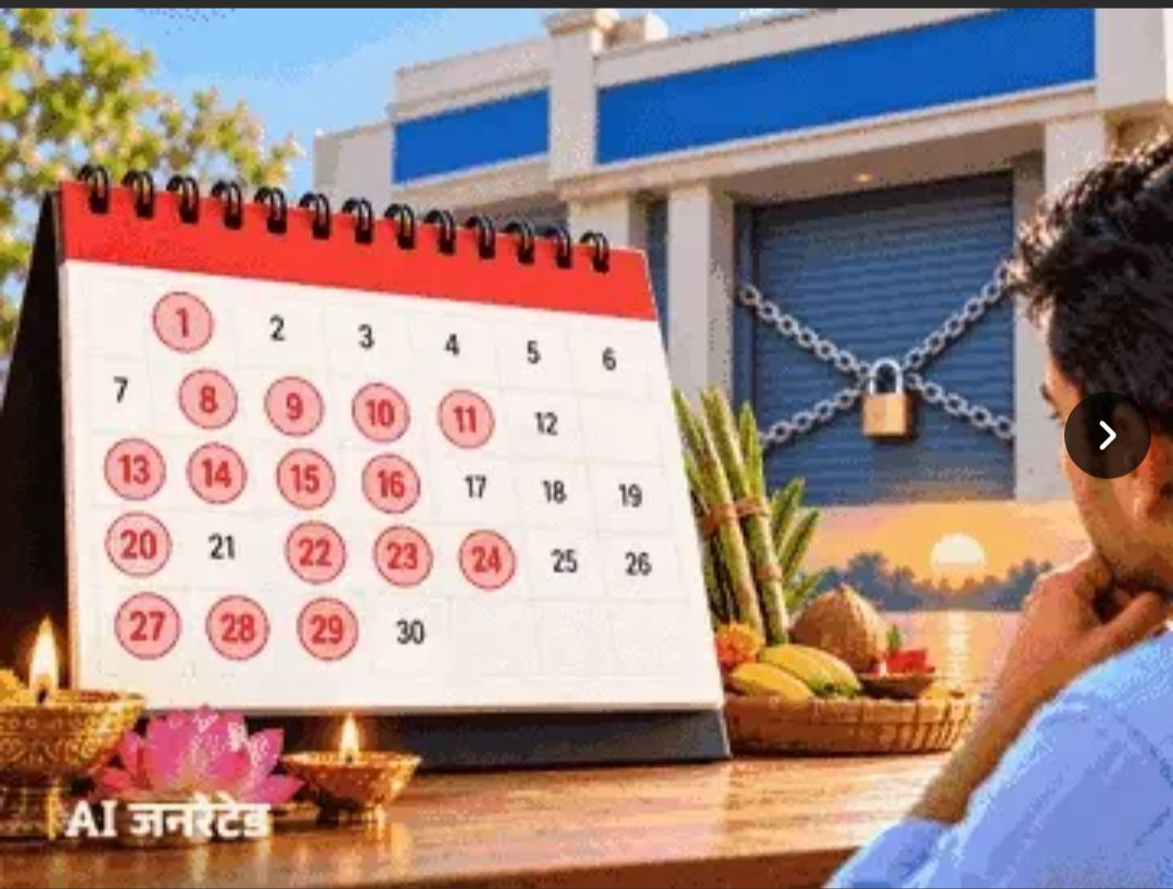 नवंबर में 16 दिन बैंकों में काम नहीं होगा:5 रविवार और 2 शनिवार के अलावा अलग-अलग जगहों पर 9 दिन बैंक बंद रहेंगे